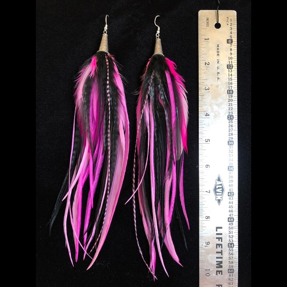 Real Feather Earrings ~ CELEBRATE - Picture 4 of 9